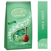 Lindt LINDOR Mint Milk Chocolate Truffles Bag, 150g