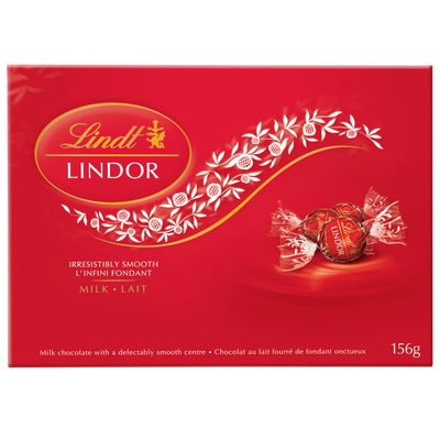 Lindt LINDOR Milk Chocolate Truffles Box, 156g