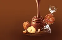 Lindt LINDOR Hazelnut Milk Chocolate Truffles Bag, 150g