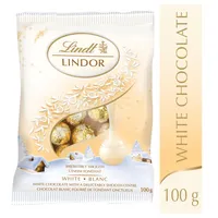 Lindt LINDOR Mini White Chocolate Balls Bag, 100g