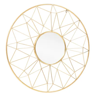 Hana metal wall mirror - gold