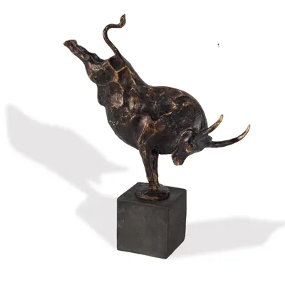 Manolo decorative bull accessory - antique bronze