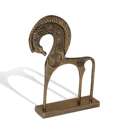 Ricardo metal decorative horse - antique gold