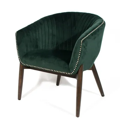 Nadia green velvet club chair