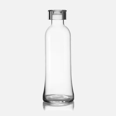 Icons ""100"" 1l glass bottle with clear cap