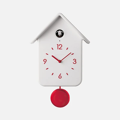 Home white cuckoo clock with pendulum
