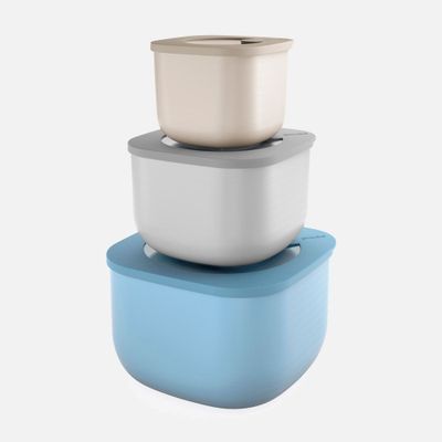 Store&more set of 3 assorted deep airtight containers