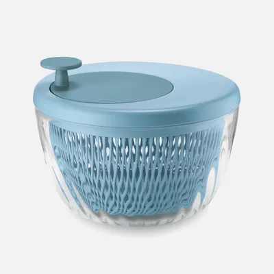 Spin&store blue salad spinner with lid (26cm) - matt blue