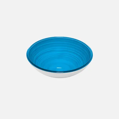 Clear blue twist bowl (14cm)