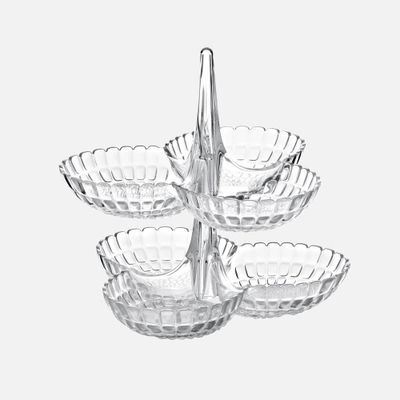 Tiffany set of 2 clear appetizer plates