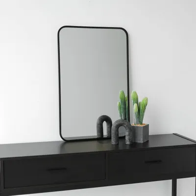 Modern home mirror by haute deco - black - 30 x 26""