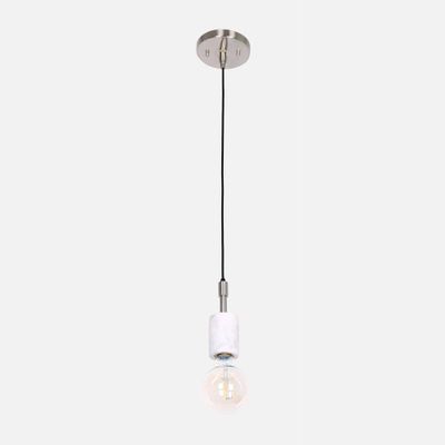 Marbella brushed nickel single suspended lamp by luce lumen