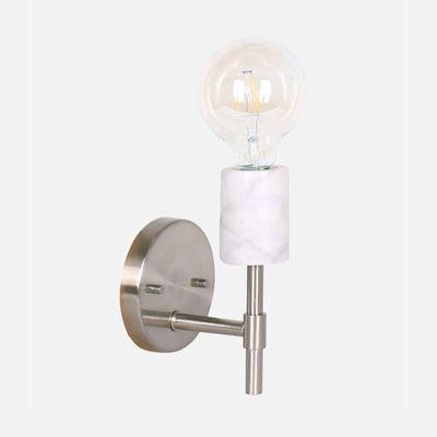 Marbella brushed nickel wall sconce by luce lumen
