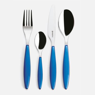 Feeling 24-piece dark blue flatware set - mediterranean blue