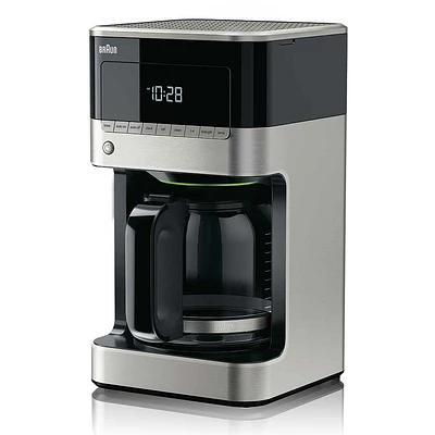 Braun brewsense coffee machine in stainless steel black