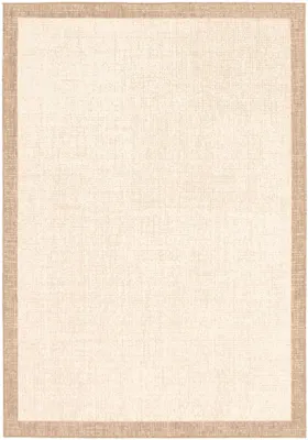 Rattan look classic champagne-taupe rug - 47in x 67in