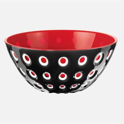 Le murrine black red bowl (25cm) - black white red