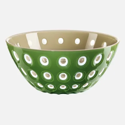 Le murrine green sand bowl (25cm) - sand white moss green