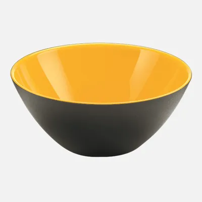 My fusion yellow bowl (25cm) - yellow white black