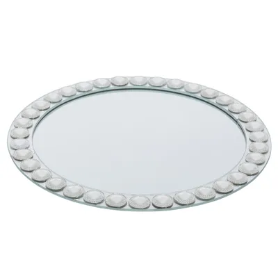 Elegance clear beaded charger plate 13""
