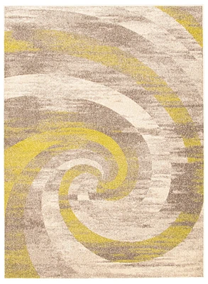 Mirage ivory green rug - 79in x 114in