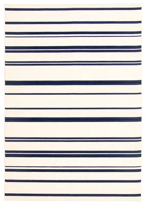 Paros indoor outdoor blue, ivory rug - 63in x 90in