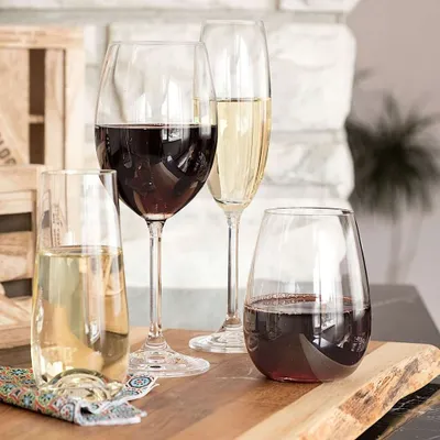 Set of 6 bohemia red wine glasses