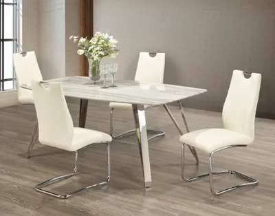 Tavern 5-piece dining set - white