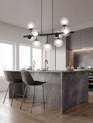 Aura 8-light pendant lamp by luce lumen