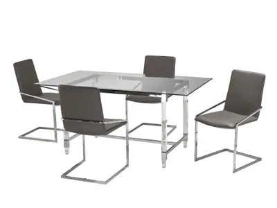 Magnum 5-piece dining set - grey