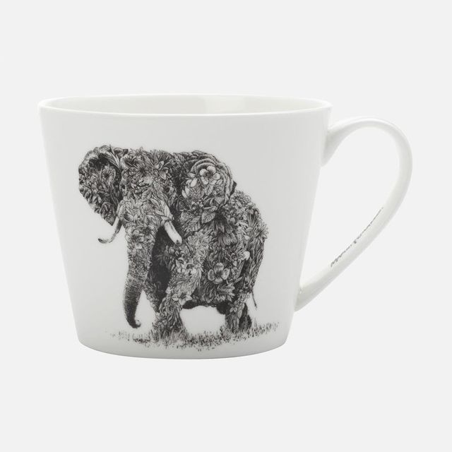 Set of 4 african elephant mugs by maxwell & williams