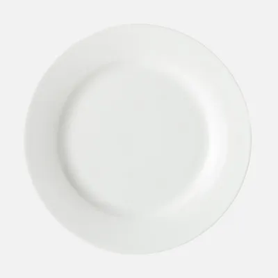 Set of 8 white basics rim appetizer plates