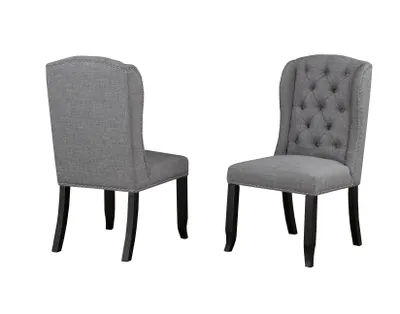 Set of 2 memphis dining chair - grey