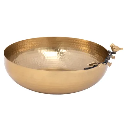 Elegance gold songbird bowl 12""