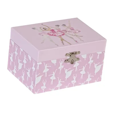 Mele and co lilia musical ballerina jewellery box - pink white
