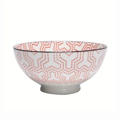 Kiri porcelain bowl 8'' by torre & tagus - stitch blue