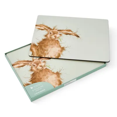 Set of 4 wrendale hare placemats by pimpernel - multi-colored