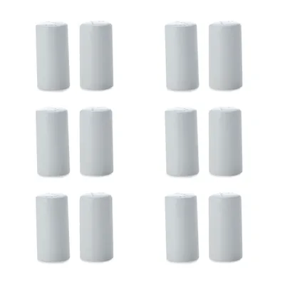 Set of 6 white basics cylinder salt & pepper shakers by maxwell & williams (8x4cm)