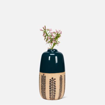 Vase à feuilles simple - 8.5 po