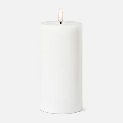 White led pillar candle - 3"" x 6""