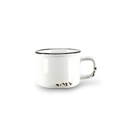 Enamel look espresso cup (3 oz 89 ml) - white