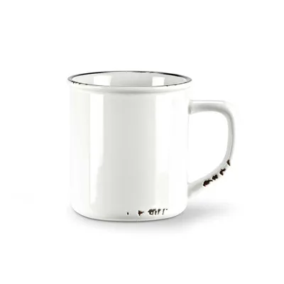 Enamel look mug (14 oz 414 ml) - white