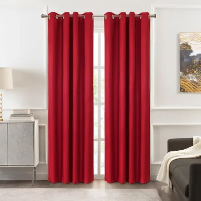 Adara blackout grommet curtain - chili red - 52"" x 84""