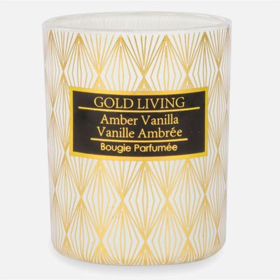 Amber vanilla scented candle by gold living