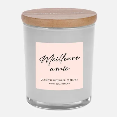 « meilleure amie » scented candle in jar - white