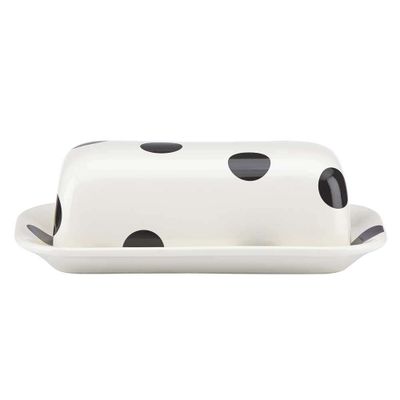 Deco dot butter dish with cover by kate spade