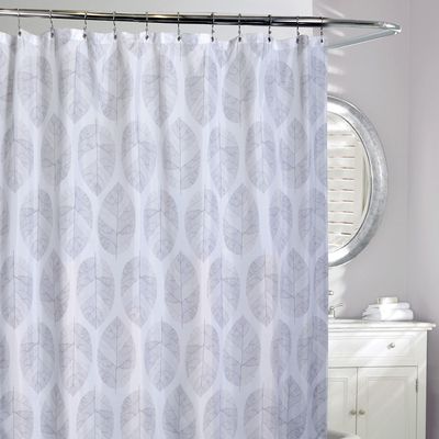A la mode fabric shower curtain - white grey