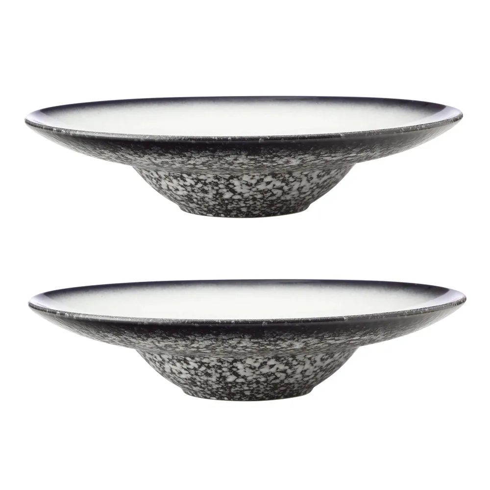 Set of 2 granite show plates by maxwell & williams (28 cm)