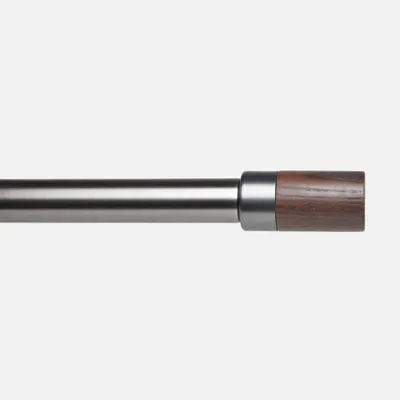 Umbra blok curtain rod (36"" to 72"") - gun metal - 36"" x 72""