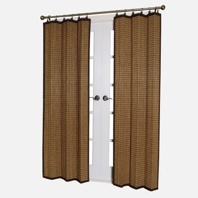 Bamboo ring curtain - colonial (40"" x 84"")